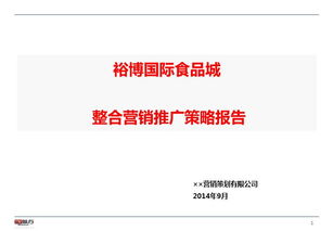 國(guó)際食品城整合營(yíng)銷推廣策略報(bào)告